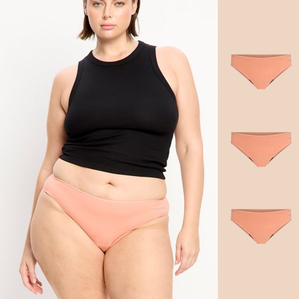 Basic Cheeky Bikini Light Clay 3 Pack
