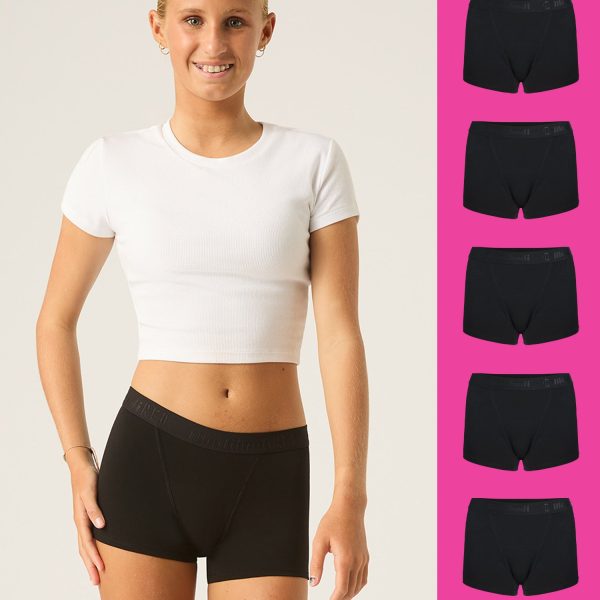 Teen Hipster Boyshort Moderate 5 Pack