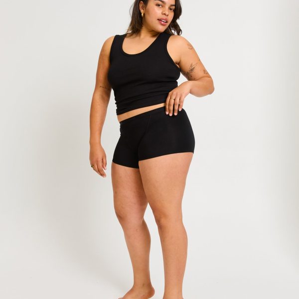 Classic Boyshort Moisture Wicking Black