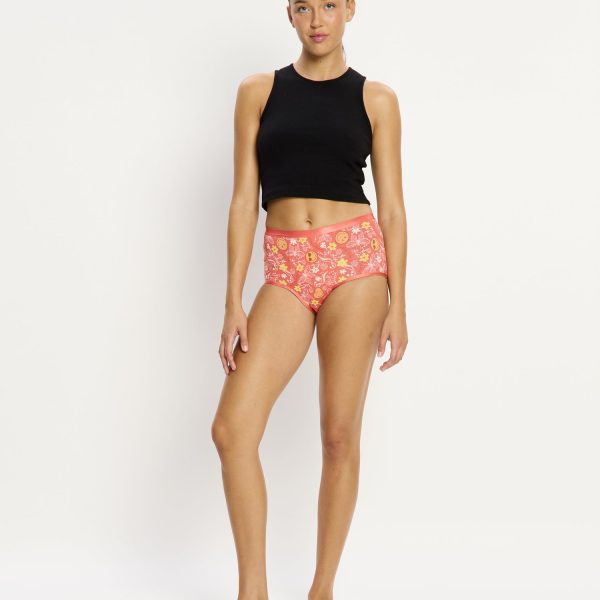 SmileyWorld® | Modibodi Classic Full Brief Super Boho Coral