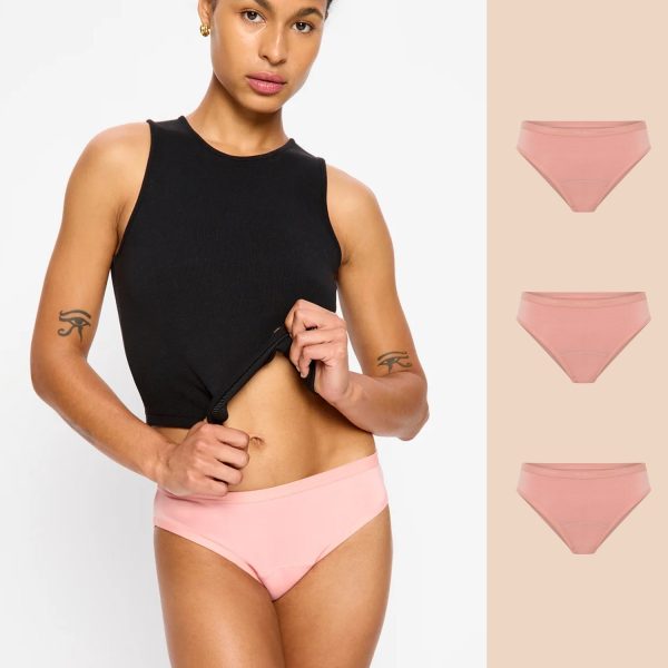 Classic Bikini Moderate Prickly Pink 3 Pack