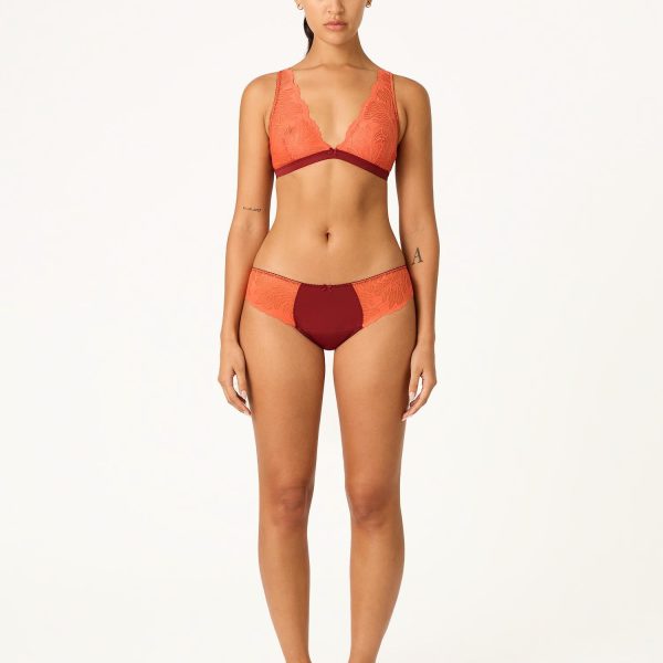 Camille Thong Light Bordeaux Red