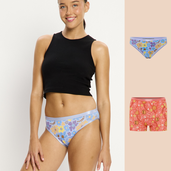 SmileyWorld® | Modibodi Classic Boyshort & Bikini 2 Pack