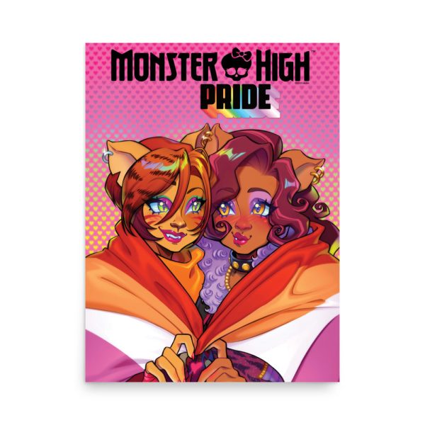 Monster High Pride Toralei & Clawdeen Pink Poster | GamersHolic.shop - Buy Now
